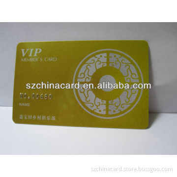 Plastic PVC Gold VIP Gift Cards